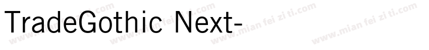 TradeGothic Next字体转换